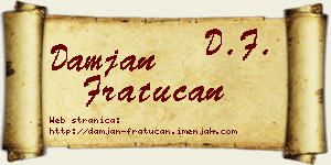 Damjan Fratucan vizit kartica